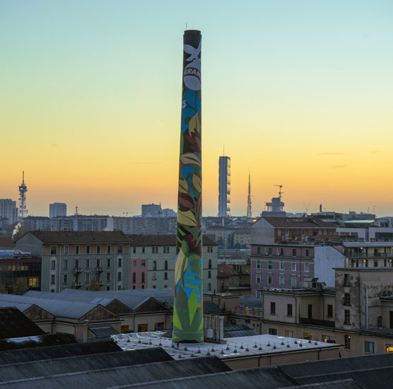 2015 | Ciminiera Branca | il murale più alto d'Italia, Milano